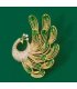 XSB128 - Green Peacock Saree Brooch